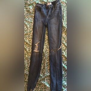 BKE Distressed Skinny Jeans - Dark Blue